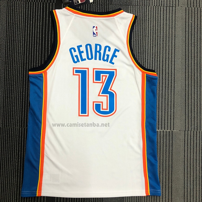 Camiseta Oklahoma City Thunder Paul George #13 Association Blanco